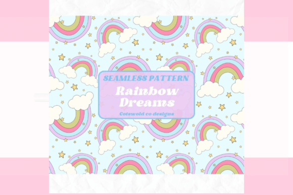 Download Rainbow Stars Kids Seamless Pattern - Rainbow stars Collection