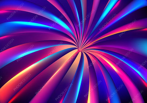 Download Abstract Technology 3D Neon Light Colors - Light colors Collection