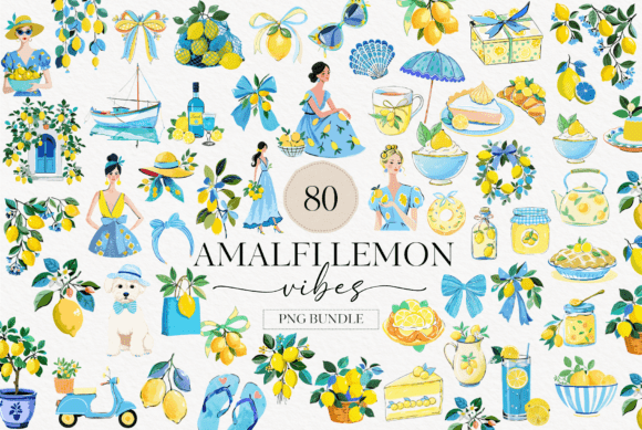 Download Amalfi Lemon Clipart Set - Lemon clipart Collection