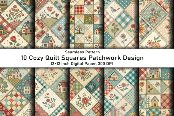 Download Cozy Quilt Squares Patchwork Design - Premium Resources