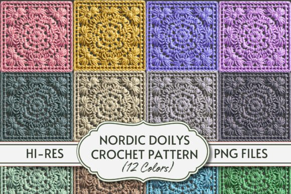 Download Nordic Squares Crochet Patterns PNG - Squares Collection