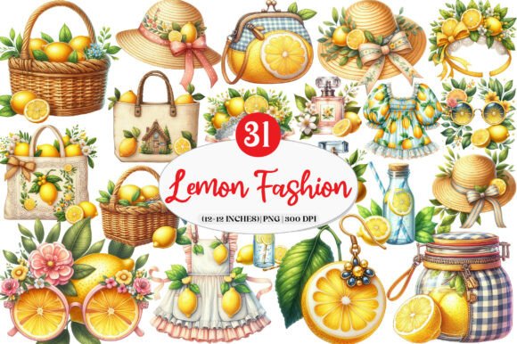 Download Lemon Clipart Summer Fashion Cottagecore - Lemon clipart Collection