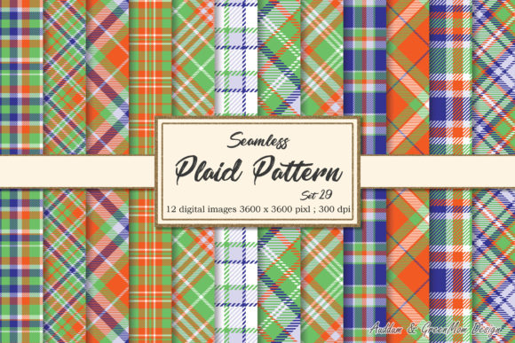 Download Green Orange Blue Plaid Background - Plaid background Collection