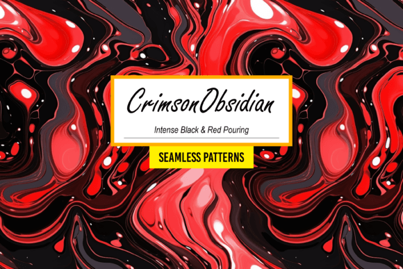 Download CrimsonObsidian: Black &amp; Red Pattern Art - Red pattern Collection